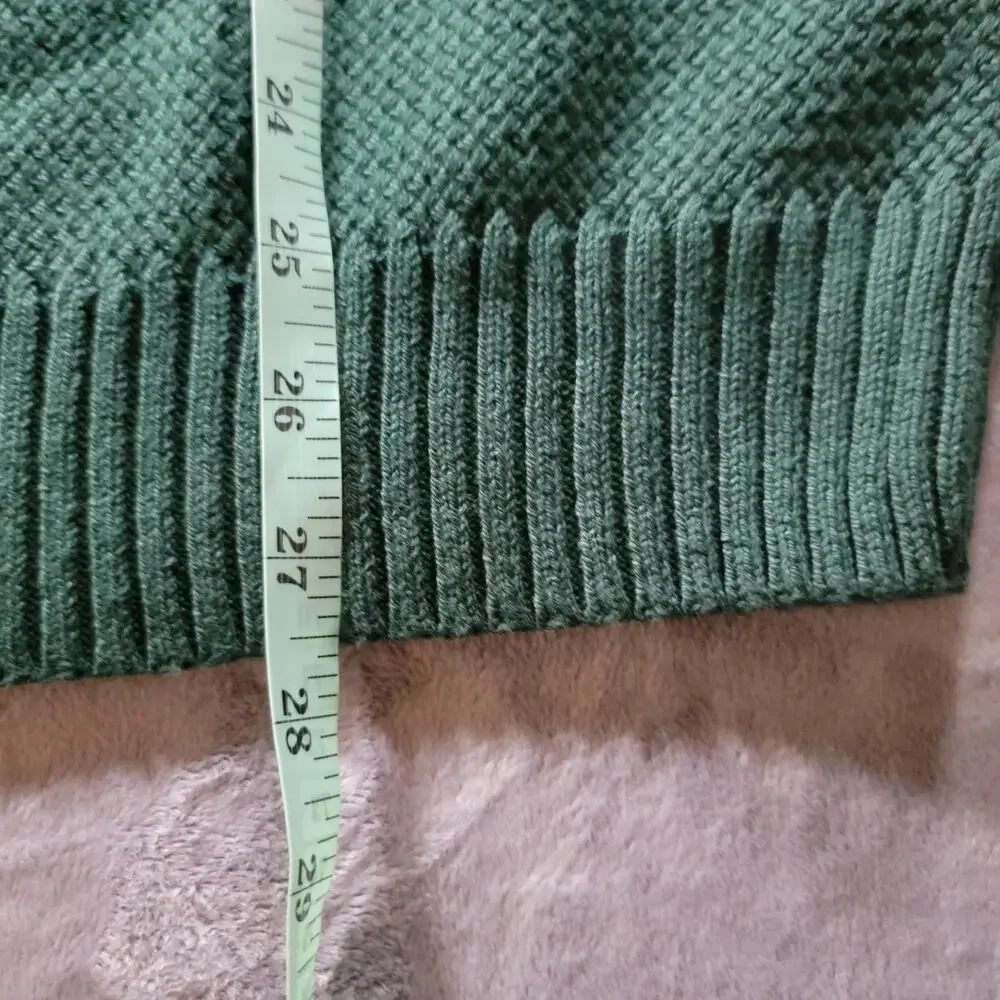 NWT J. Crew Mens L Heritage Cotton Crewneck Sweater Green
